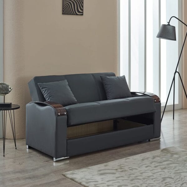 ESILA 3/2/1 LEATHER SOFA BED